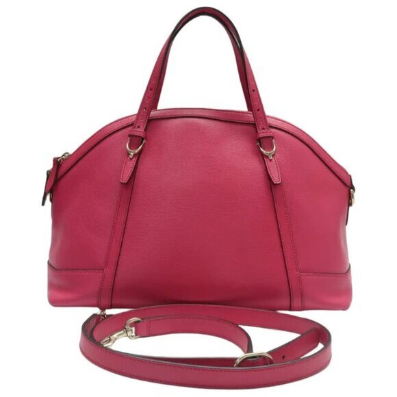 GUCCI Pink Leather Satchel 385-061925 - Picture 1 of 12
